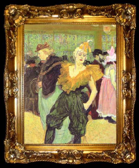 framed   Henri  Toulouse-Lautrec Clowness Cha-u-Kao, ta009-2